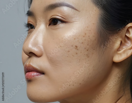 wrinkles, dark spots and signs of aging on men and woman faces, skincare, skin age dark circle eyelid dry skin eyebrows