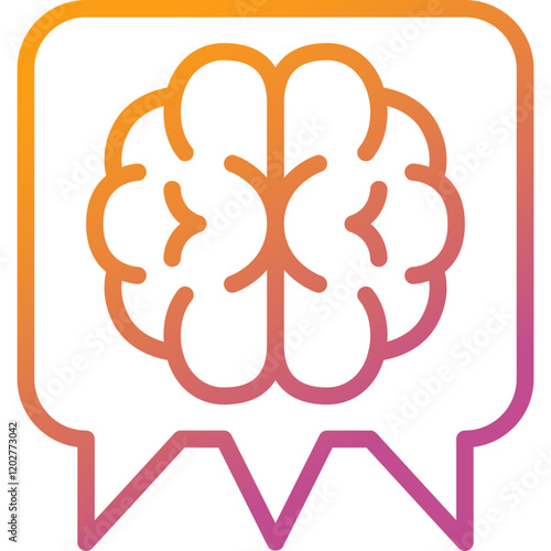 talking gradient line icon