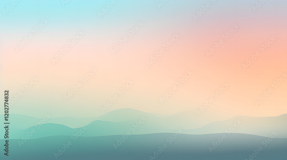 Serene landscape view at dawn nature photography tranquil environment soft colors horizon concept Serene landscape view at dawn nature photography tranquil environment soft colors horizon concept
