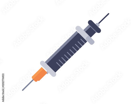 Syringe Icon Vector. Doctors often use syringes to prevent and treat malignant diseases
