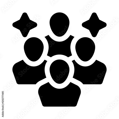 Crowd glyph icon