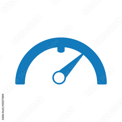 Speedometer performance accelerate meter icon.	
