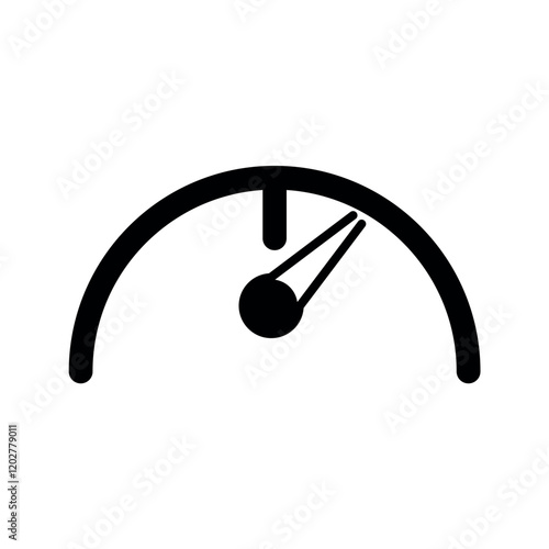 Speedometer performance accelerate meter icon.	
