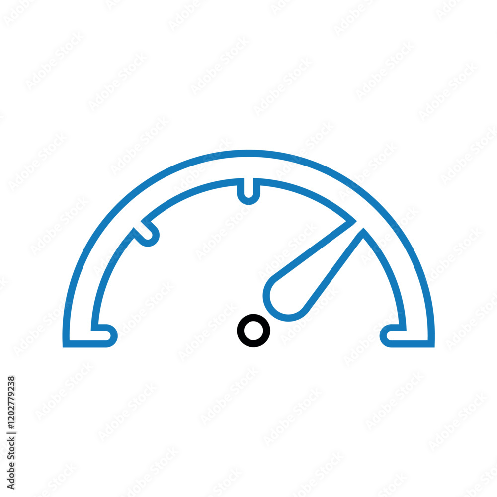 Speedometer performance accelerate meter icon.
Speedometer performance accelerate meter icon.