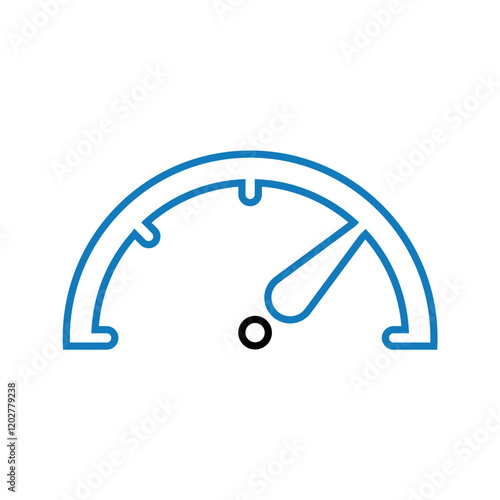 Speedometer performance accelerate meter icon.	

