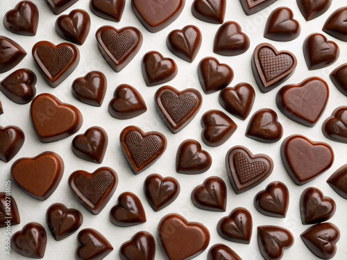 heart shaped chocolates for background. chocolate, coffee, food, brown, sweet, candy, bean, isolated, white, dessert, cafe, dark, beans, caffeine, cocoa, black, heart, drink, milk, gourmet, closeup, a