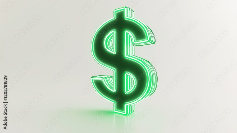 Obraz premium Virtual Reality Setups for Filmmakers,Sustainable Fashion in Film,The Rise of Artificial Intelligence in Film Editing,neon dollar sign, green neon light, isolated dollar symbol, 