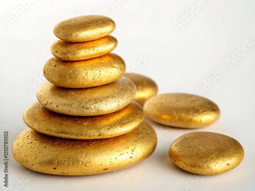 stack of gold stones. food, isolated, cookie, white, sweet, snack, dessert, stack, biscuit, chocolate, baked, bread, brown, cake, pile, cookies, pastry, delicious, breakfast, bagel, tasty, bakery, sug photo