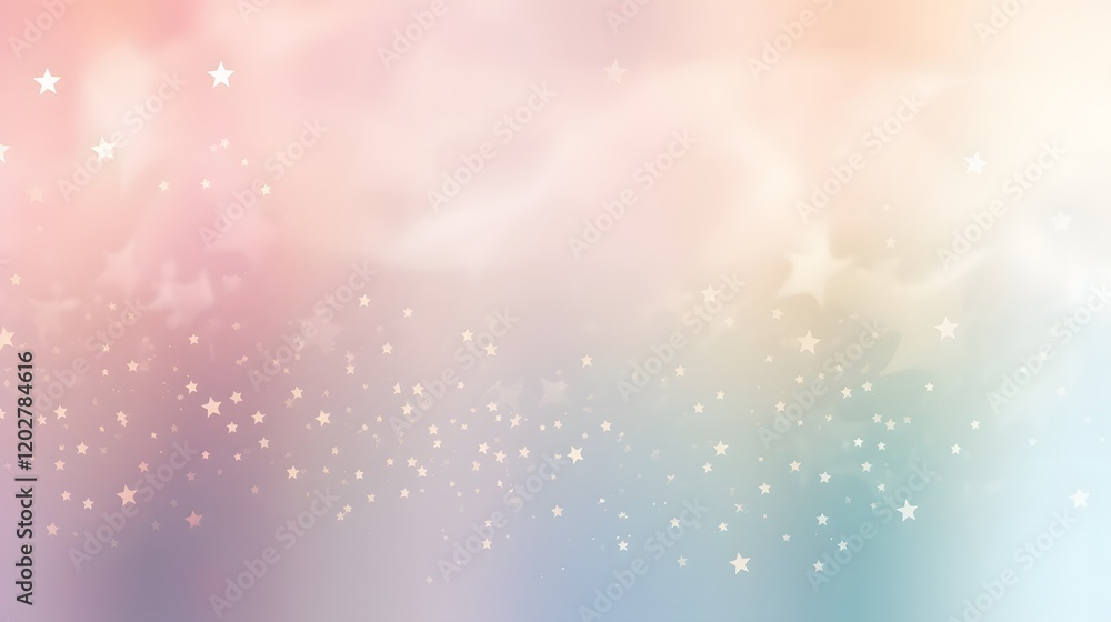 Whimsical celestial background with stars dreamy atmosphere graphic design soft colors abstract viewpoint