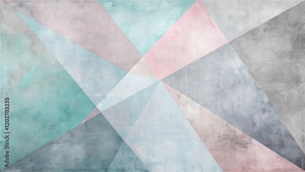 Abstract Geometric Pastel Color Palette Design with Textured Triangles Abstract Geometric Pastel Color Palette Design with Textured Triangles