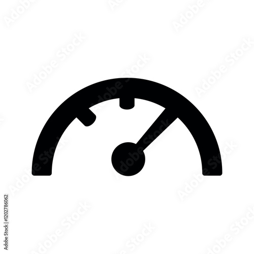 Speedometer performance accelerate meter icon.	
