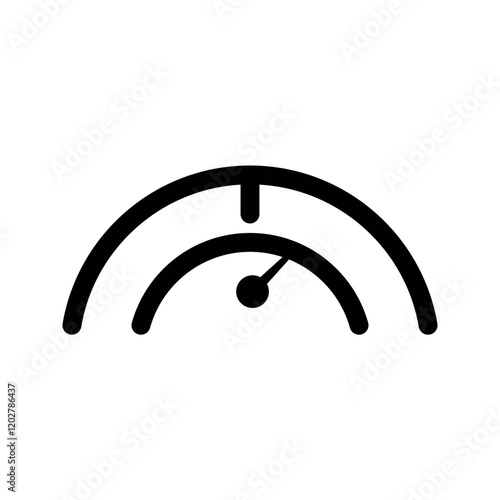 Speedometer performance accelerate meter icon.	
