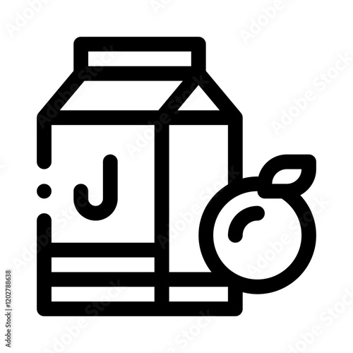 carton of juice line icon