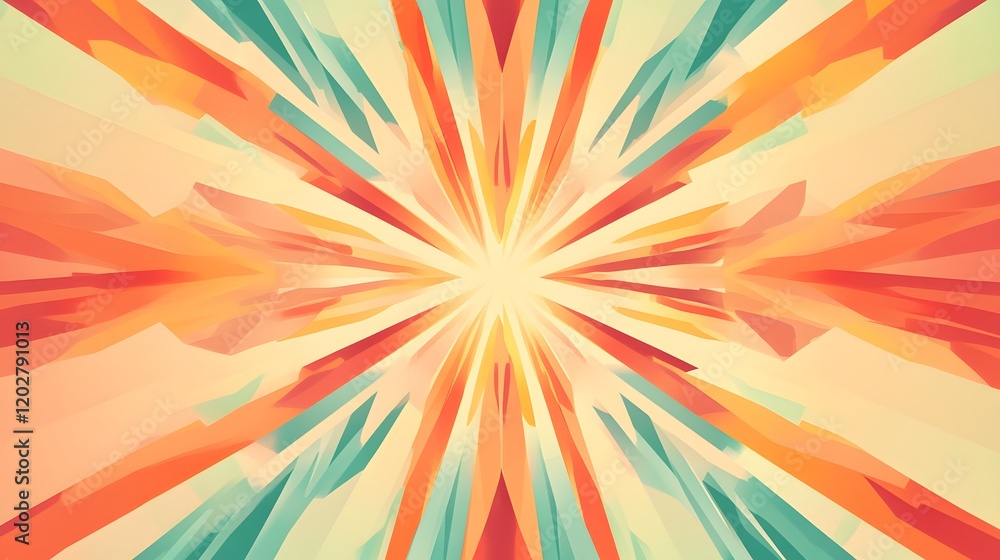Abstract Radiating Lines In Warm Pastel Colors Abstract Radiating Lines In Warm Pastel Colors