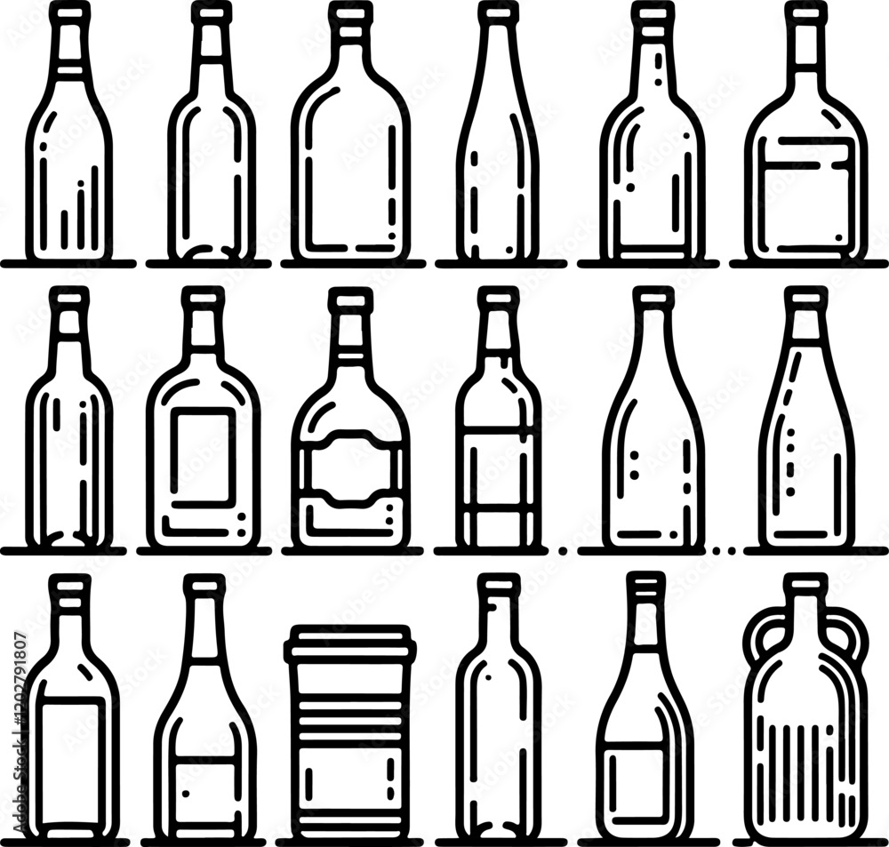 Bottle Vector Illustrations for Packaging Design Bottle Vector Illustrations for Packaging Design