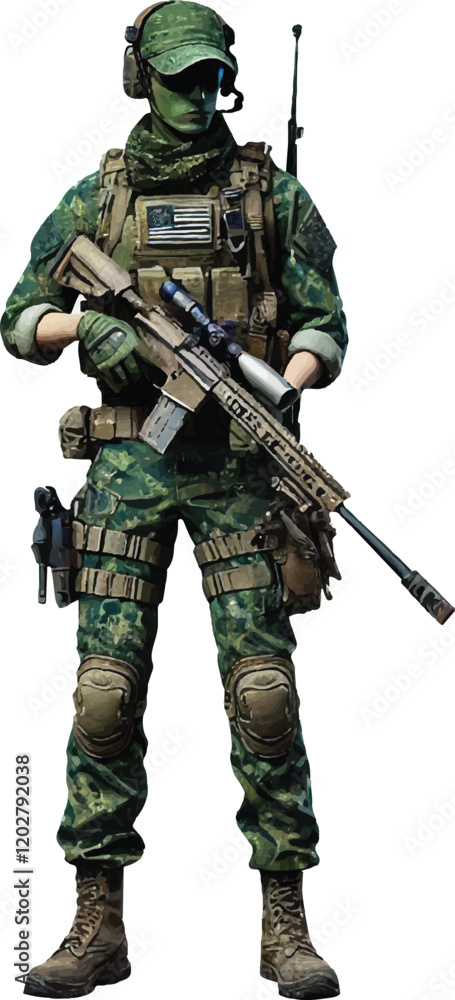 Fototapeta premium soldier cartoon