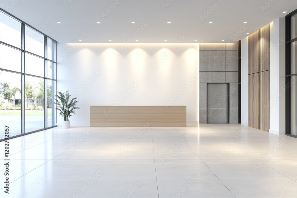 Obraz premium Modern Flur Interior in 3D Render