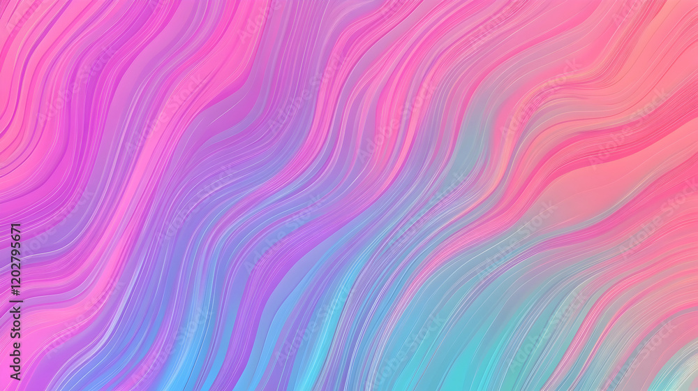 Fototapeta premium Abstract pastel wave background; colorful, flowing lines; ideal for websites, presentations, and social media