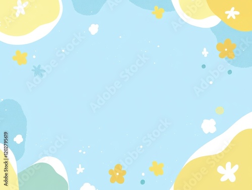 Pastel Floral Abstract Background: A Delicate and Cheerful Design