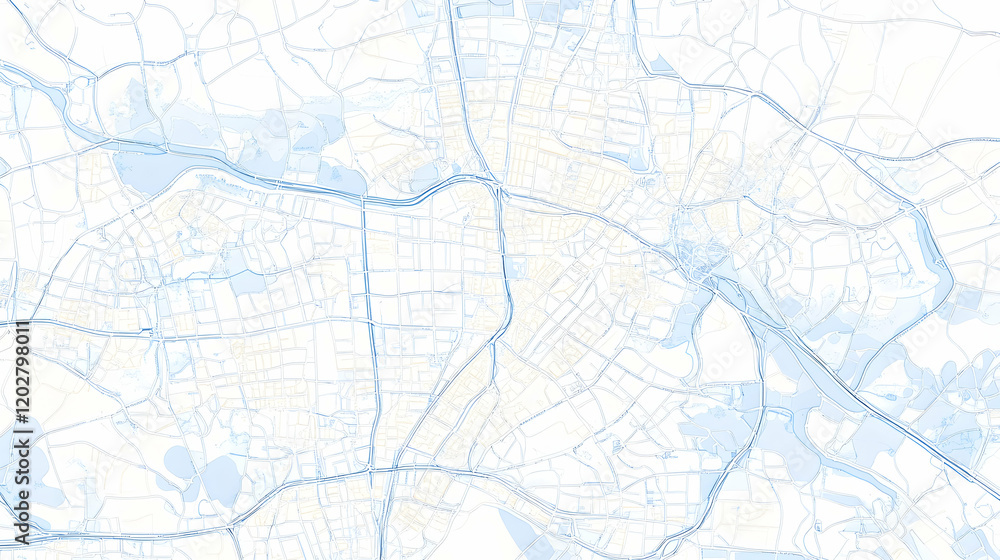 City map aerial view, urban planning, road network, waterways, background, navigation City map aerial view, urban planning, road network, waterways, background, navigation