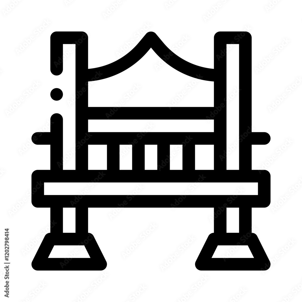 Fototapeta premium Bridge line icon