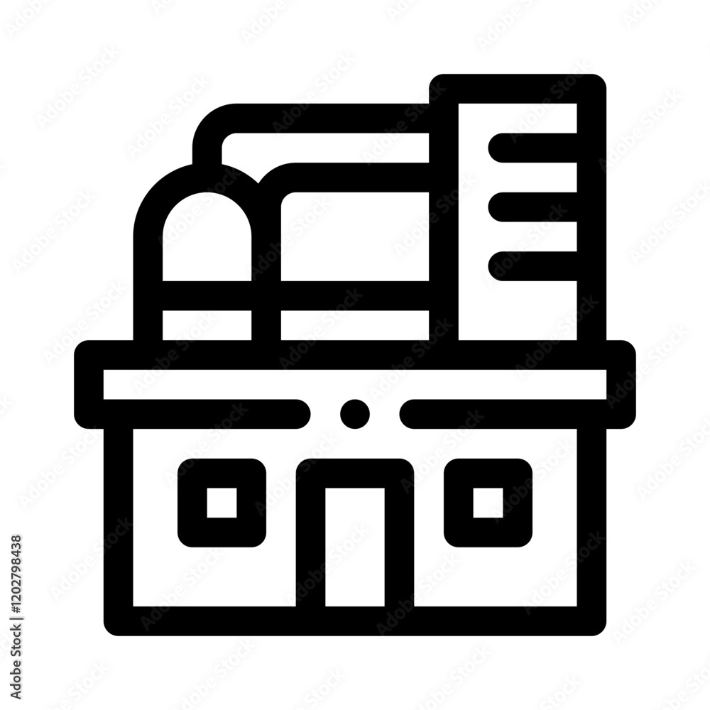 Factory line icon Factory line icon