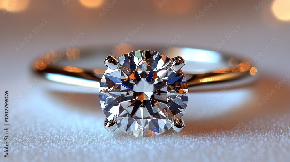 Sparkling solitaire diamond engagement ring. Sparkling solitaire diamond engagement ring.