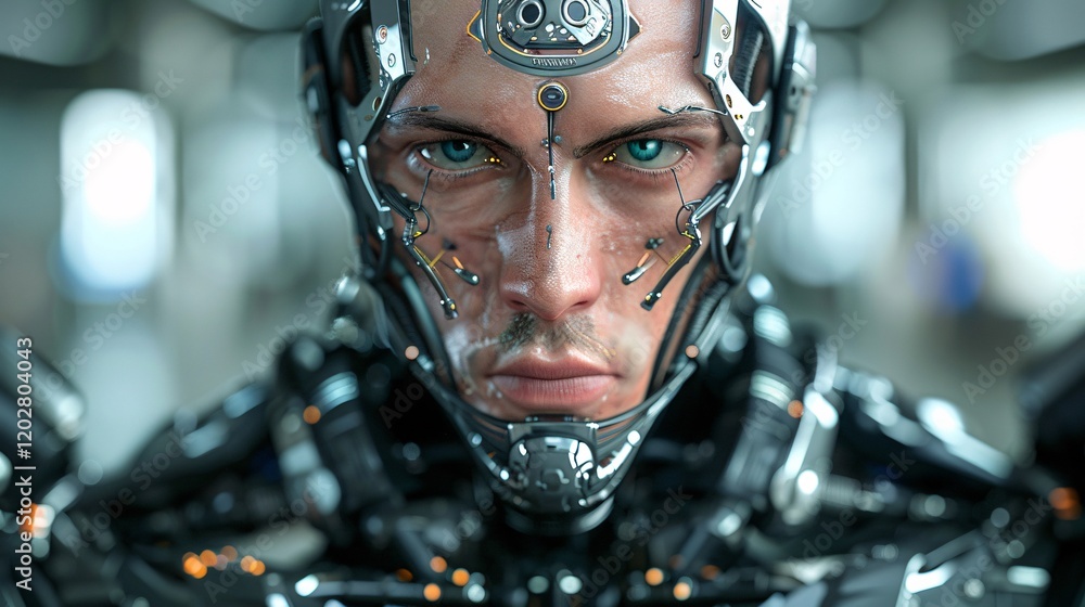 Visual dictionary photograph of a cyborg, based on a handsome man, ultra-high resolution Visual dictionary photograph of a cyborg, based on a handsome man, ultra-high resolution