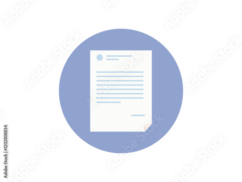 Document icon, paper sheet, agreements document, paperwork