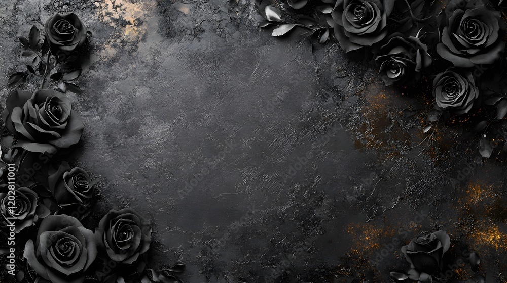 custom made wallpaper toronto digitalDark Roses Arranged on a Textured Black Background