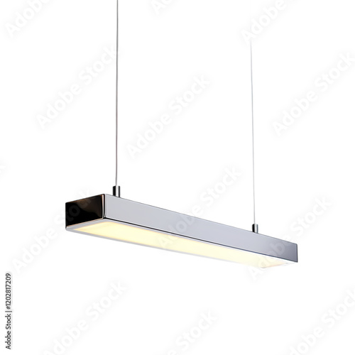 Modern Chrome Linear LED Pendant Light Fixture Minimalist Design Home Decor New Room Lamp Long Metal