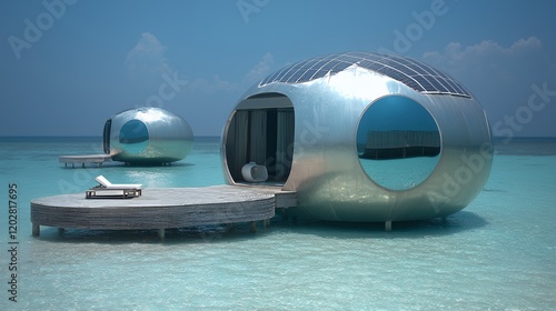 Luxury Overwater Villa in the Maldives: Futuristic Design Meets Tropical Paradise photo