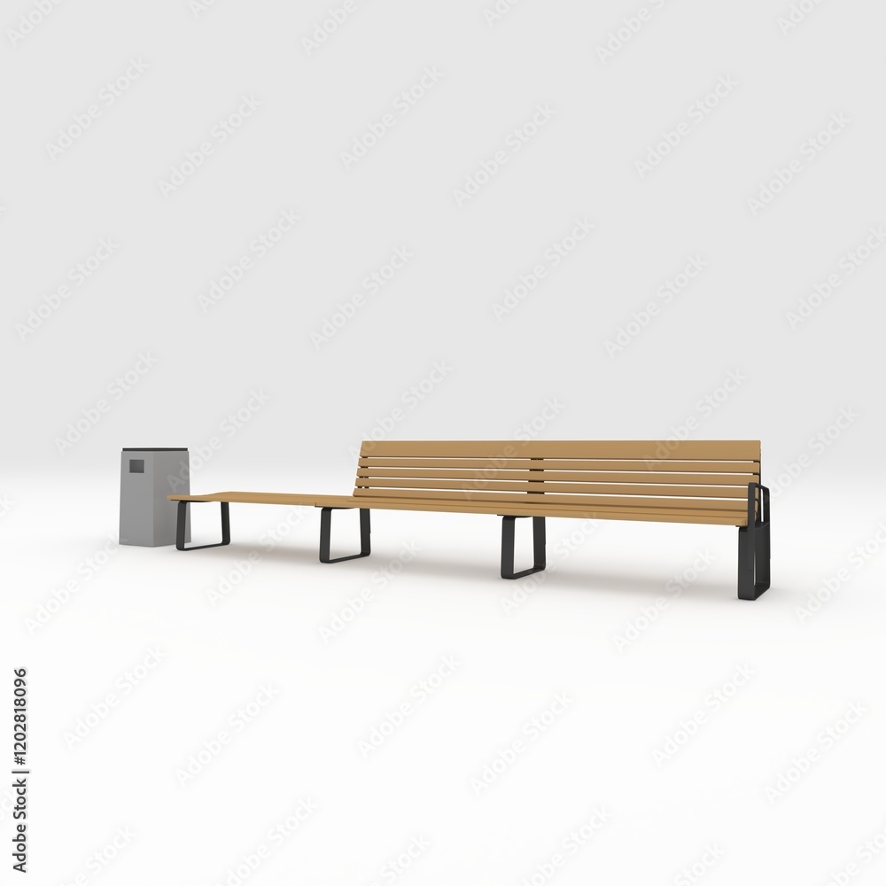 3d render bench park design element. Furniture Collection 3d render bench park design element. Furniture Collection