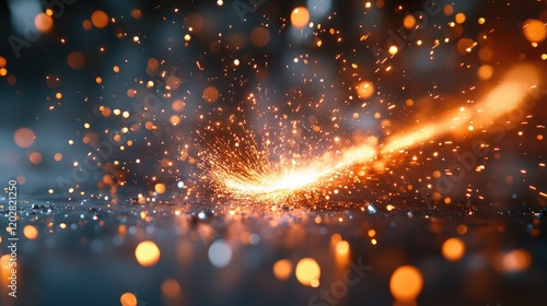 A dynamic explosion of sparks and light, capturing the essence of energy and movement.