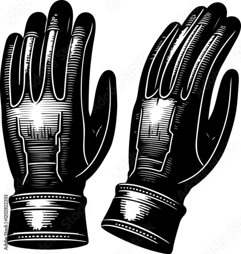 Gloves Vector Illustrations for Safety and Fashion photo