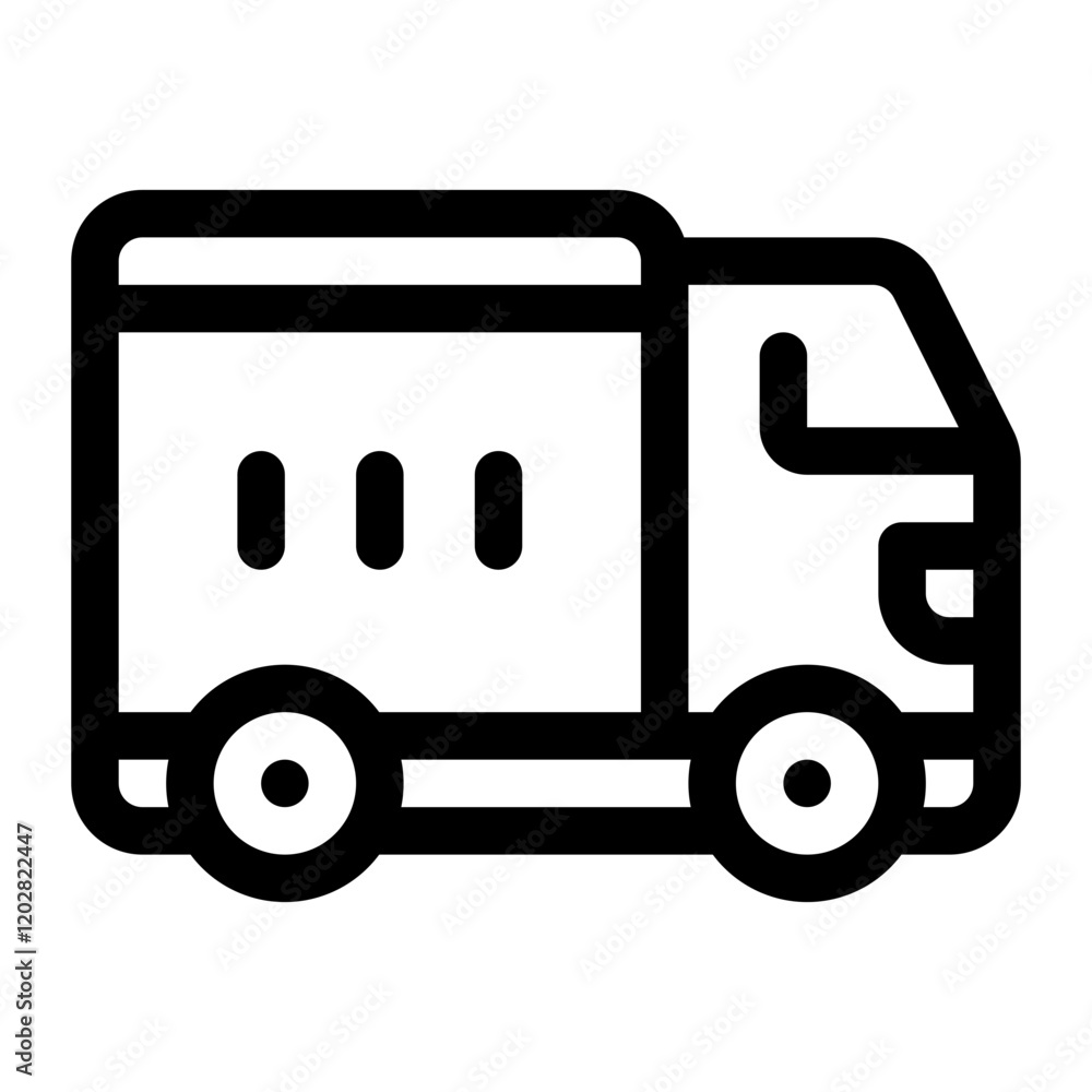 Dump Truck Line Icon. Single icon, line vector icon Dump Truck Line Icon. Single icon, line vector icon