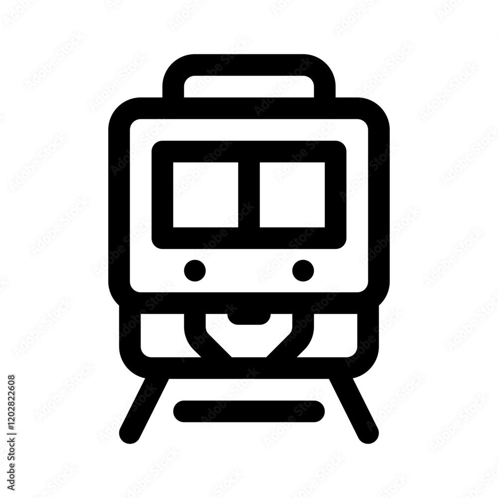 Train Line Icon. Single icon, line vector icon Train Line Icon. Single icon, line vector icon
