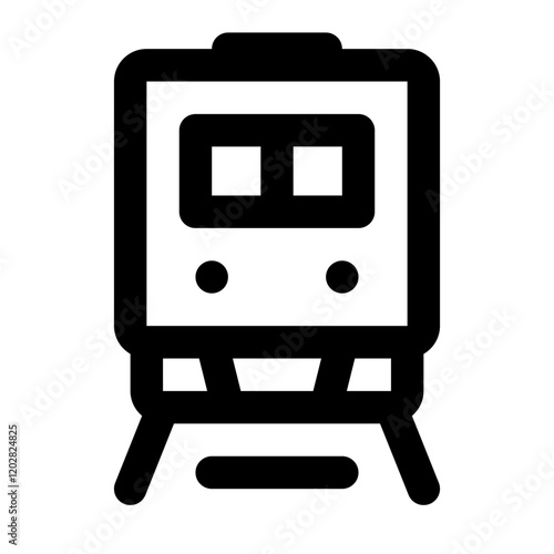 Train Simple Line Icon. Single icon, line vector icon