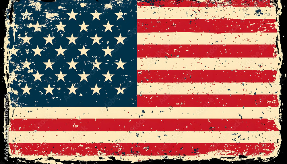 Grunge US Flag, distressed texture, patriotic design Grunge US Flag, distressed texture, patriotic design