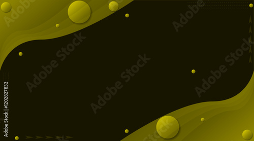 Abstract banner design with luxurious shape | 3d circular shape modern background for banner,presentation, poster, corporate, web, flyer, futuristic | Banner background with olive color