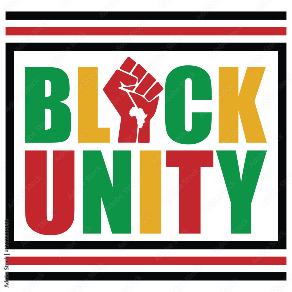 Black Unity design with a fist that has the african map on the veins. Black Unity design with a fist that has the african map on the veins.