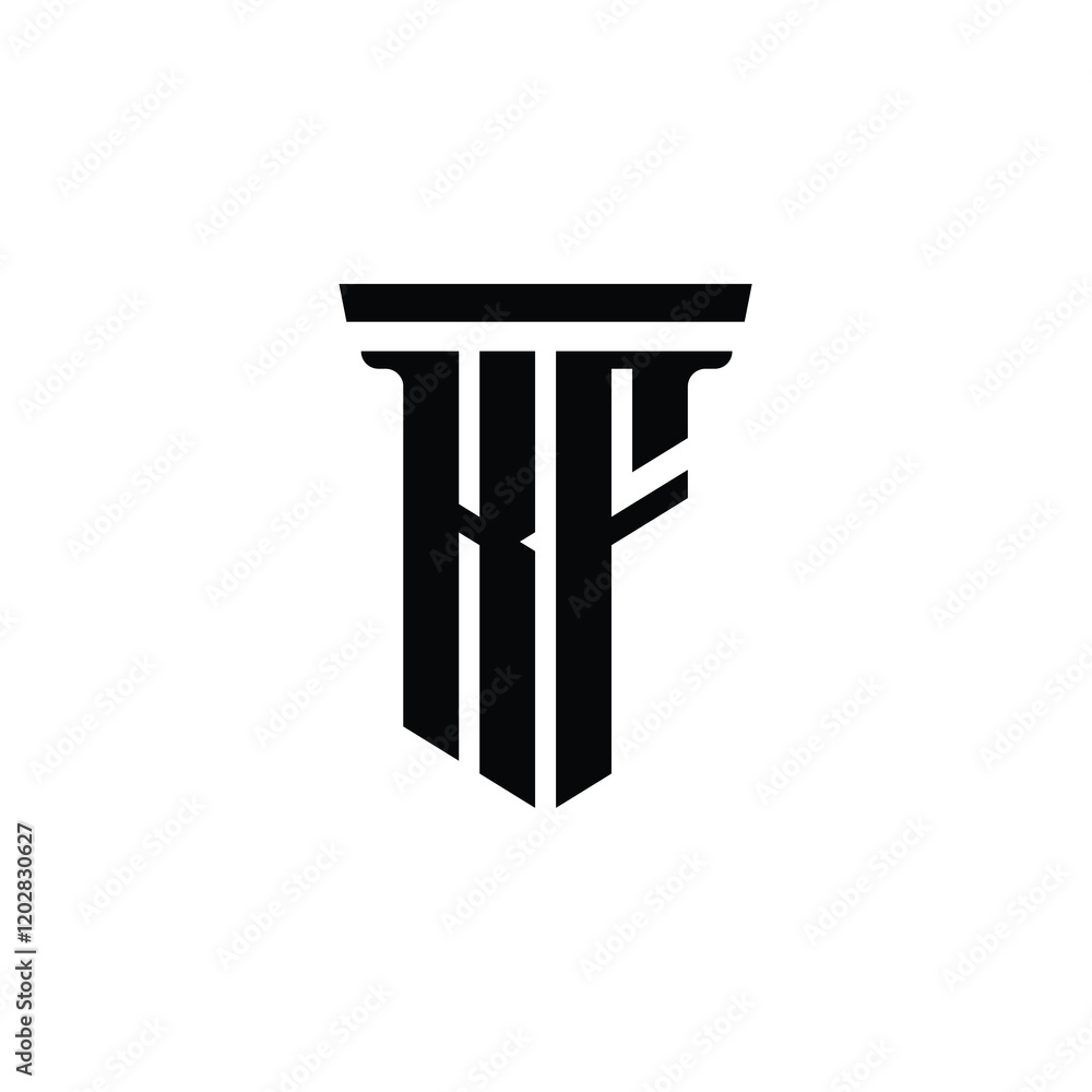 KF monogram logo design letter text name symbol monochrome logotype alphabet character simple logo KF monogram logo design letter text name symbol monochrome logotype alphabet character simple logo
