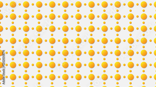 Seamless pattern vector background | Geometric shape pattern background | 3d circle double  shape pattern design with orange color and white background  for multi uses