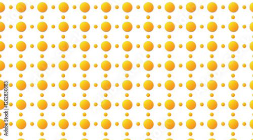 Seamless pattern vector background | Geometric shape pattern background | 3d circle 2 shape pattern design with orange color for multi uses