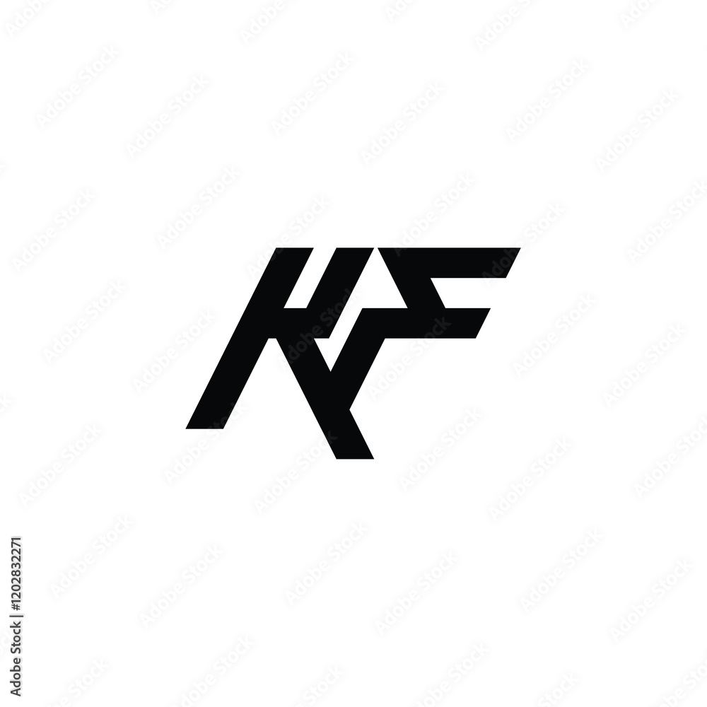 KF monogram logo design letter text name symbol monochrome logotype alphabet character simple logo KF monogram logo design letter text name symbol monochrome logotype alphabet character simple logo