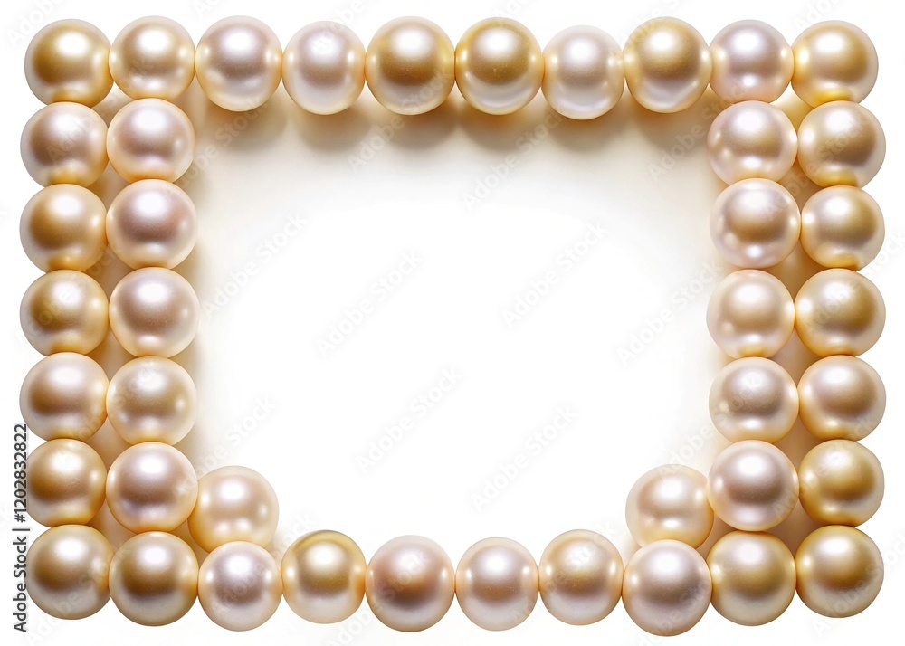 Fototapeta premium Pearl Border - Exquisite Opulent Jewelry