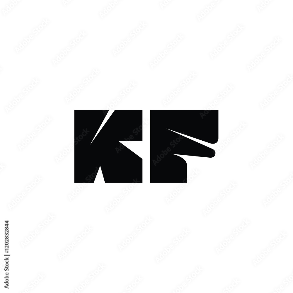 KF monogram logo design letter text name symbol monochrome logotype alphabet character simple logo KF monogram logo design letter text name symbol monochrome logotype alphabet character simple logo
