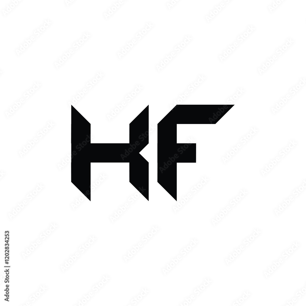 KF monogram logo design letter text name symbol monochrome logotype alphabet character simple logo KF monogram logo design letter text name symbol monochrome logotype alphabet character simple logo