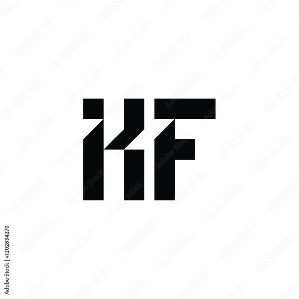 KF monogram logo design letter text name symbol monochrome logotype alphabet character simple logo KF monogram logo design letter text name symbol monochrome logotype alphabet character simple logo