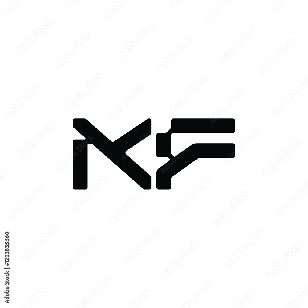 KF monogram logo design letter text name symbol monochrome logotype alphabet character simple logo KF monogram logo design letter text name symbol monochrome logotype alphabet character simple logo